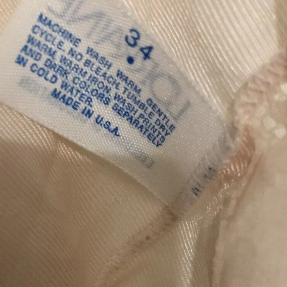 Vintage Nylon Slip 34 Long Lorraine Lace Full Dress S Small - Picture 4 of 6